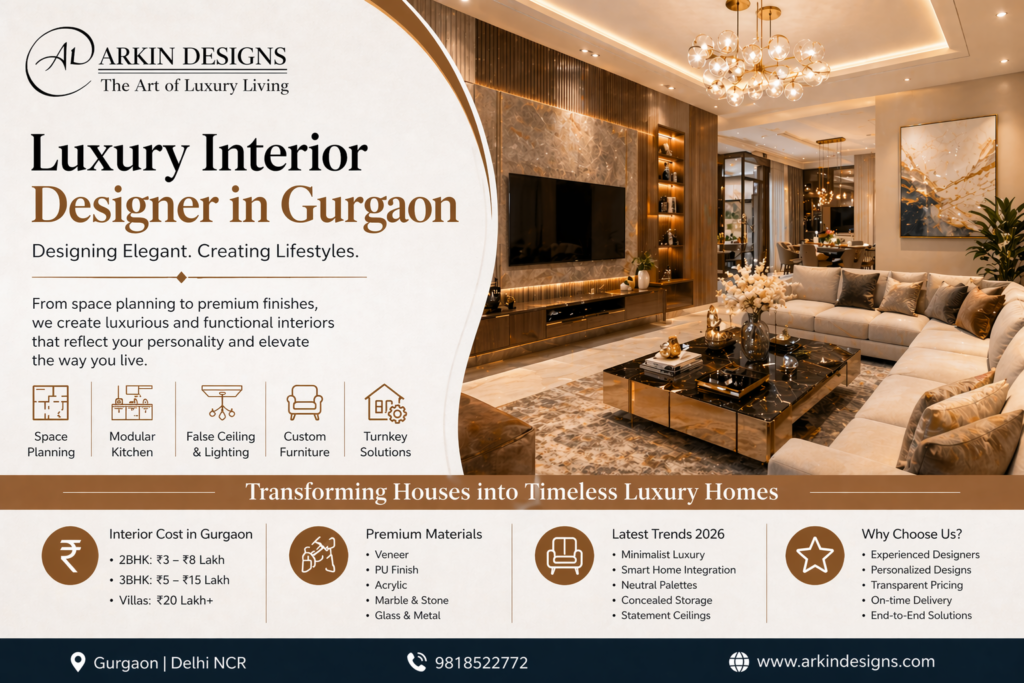luxury interior designer in Gurgaon
