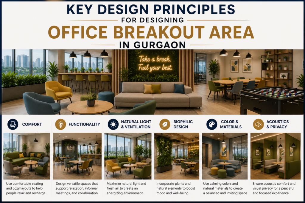 Key Design Principles for Designing Office Breakout Area design in Gurgaon in 2026