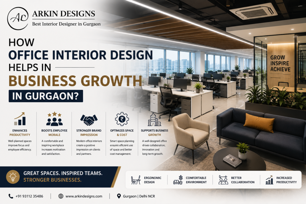 How Office Interior Design Helps in Business Growth in Gurgaon?
