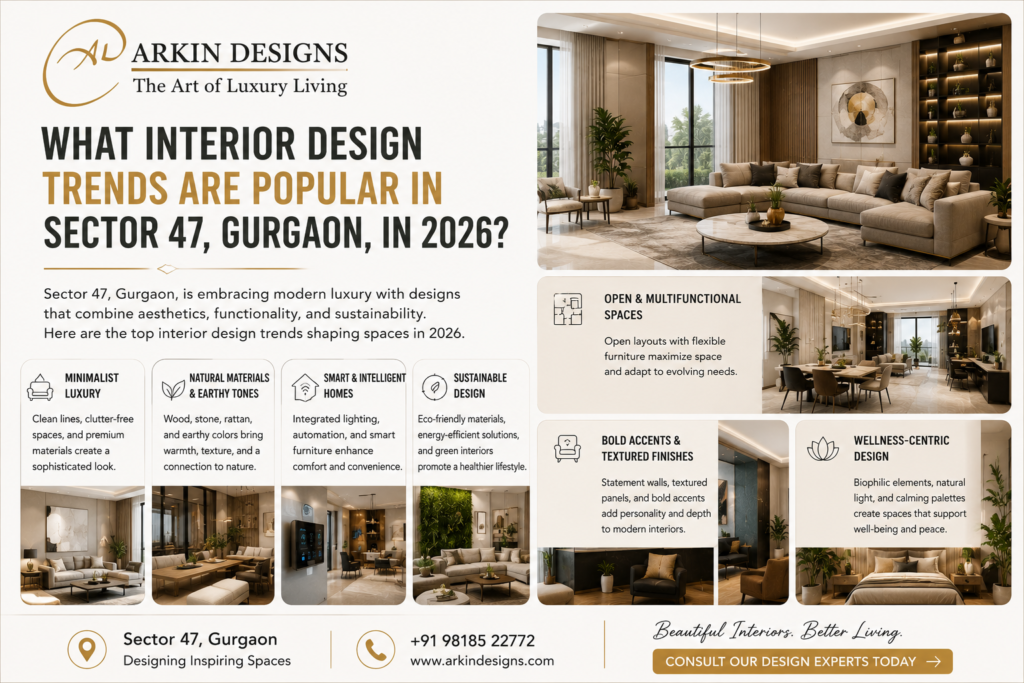 What Interior Design Trends Are Popular in Sector 47, Gurgaon, in 2026 