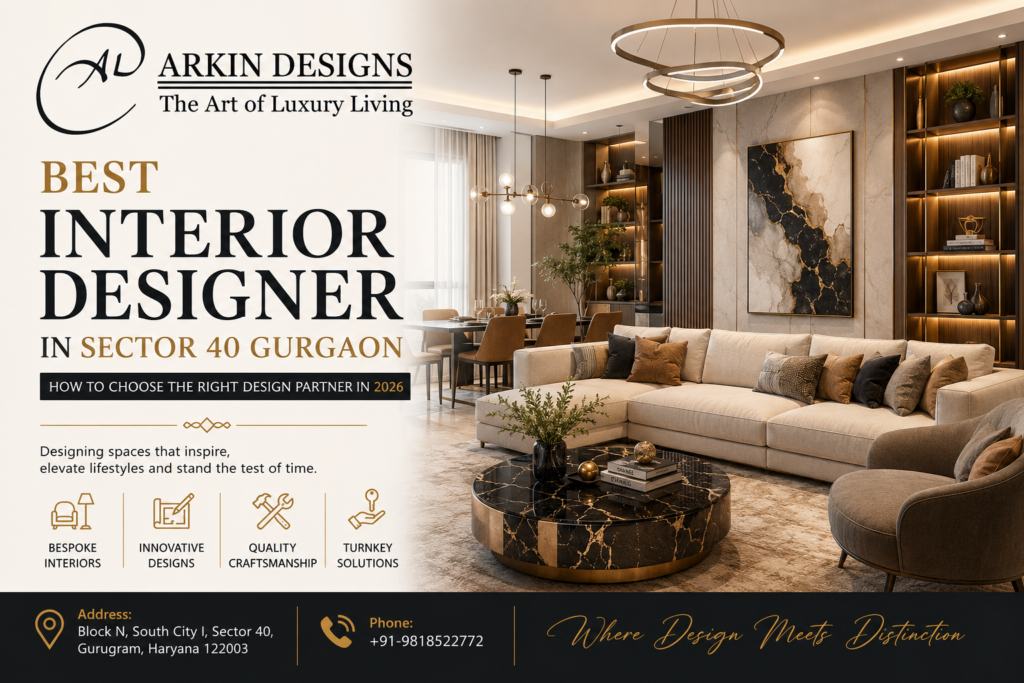 best interior designer in Sector 40 Gurgaon