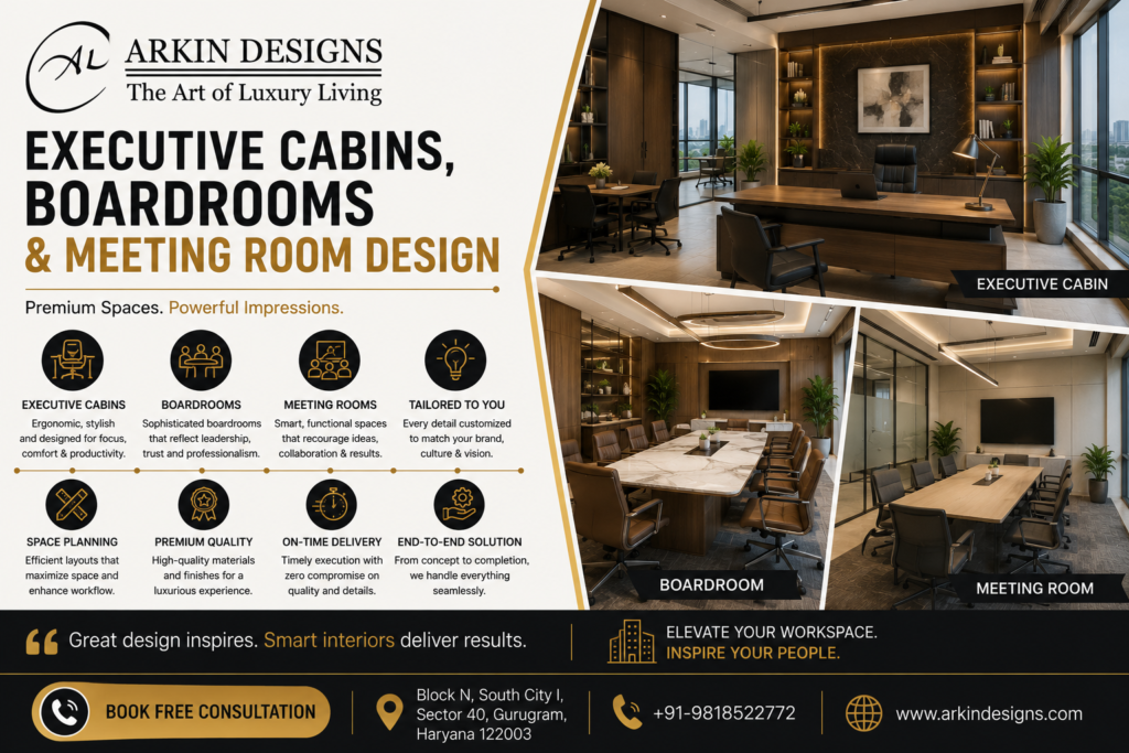 Executive Cabins, Boardrooms and Meeting Room DesignÂ