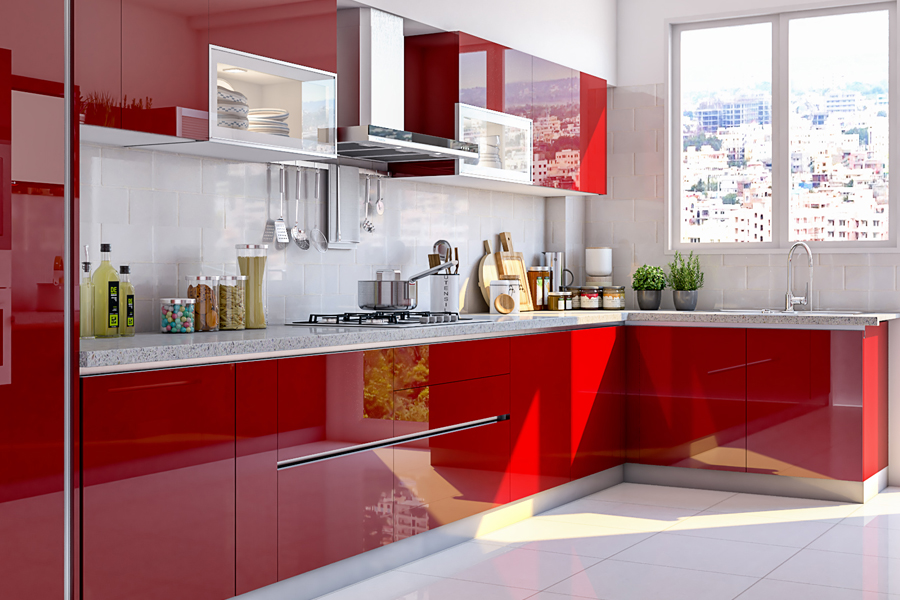  L Shape Modular Kitchen 8