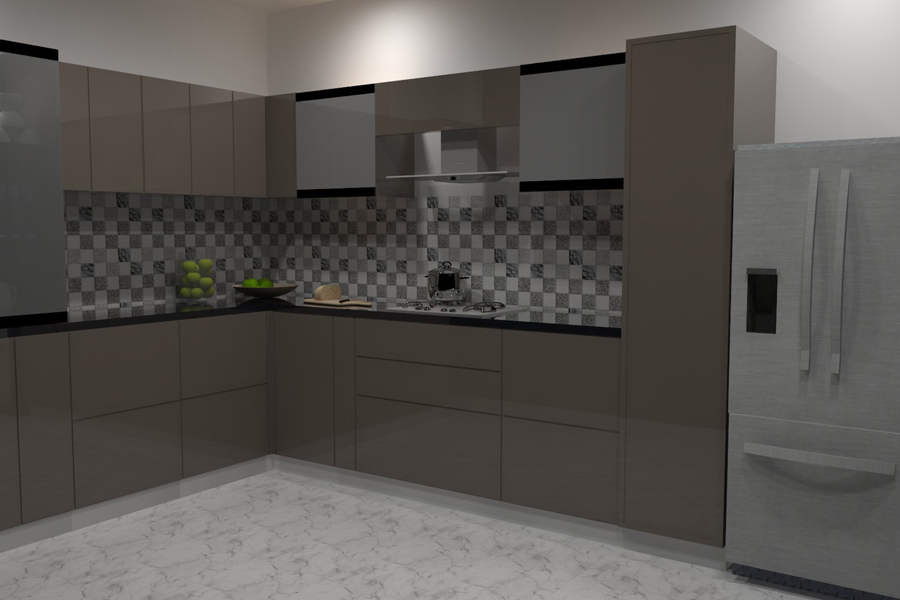 L Shape Modular Kitchen 5